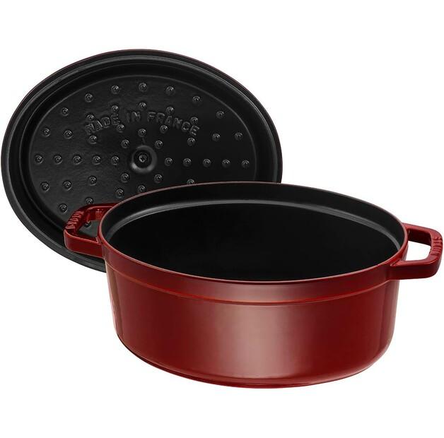 Кокотница Zwilling Staub овальная 35,3x29см гренадин 4,2л (40509-364-0)