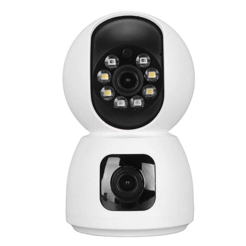 Indoor Camera Dual Lens 2K Full HD Night Vision Two Way Audio Motion Detection Indoor Security