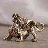 1Pc Statue Figurine Wealth Brass Decor Prosperity Chinese Style Ornament Qilin Dragon Luck Animal Fengshui Vintage KTY