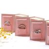 Flip Lid Engagement Ring Case Velvet Jewelry Packaging Small Book Shape Ring Box  Gift Box