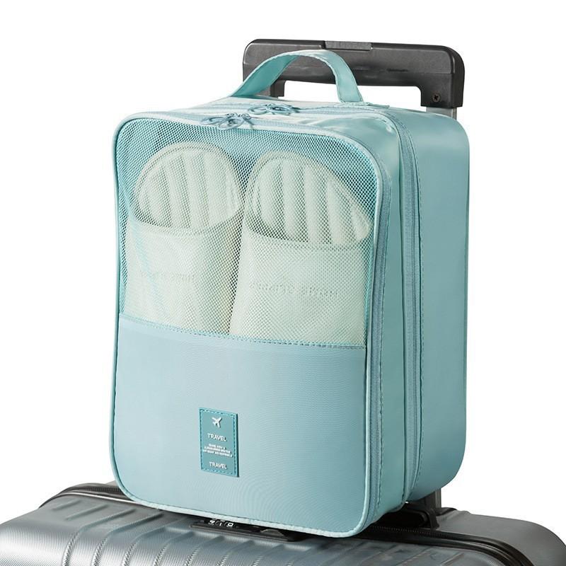 Travel Shoe Bag Portable Dustproof Waterproof Storage Pouch With Mesh Window For SneakersSports ShoesLuggage Gym Use