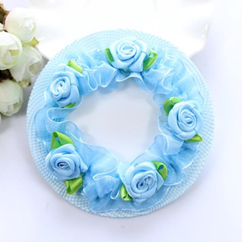 Hot Sale 1PC Cute Adjustable Beautiful Hair Accessories Dance Hairnet High Quality Elastic Exquesite Girls Flower Hair Nets Graceful 5 Colors kids