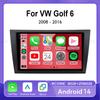 9" Android 14 автомобильное радио для Volkswagen VW Golf 6 MK6 GTI 2008-2016 беспроводной Carplay автомагнитола автомобильный мультимедиа 4G DSP No 2 Din