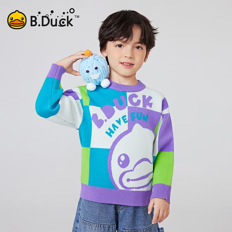 Унисекс вязаный пуловер с круглым вырезом для детей B.Duck