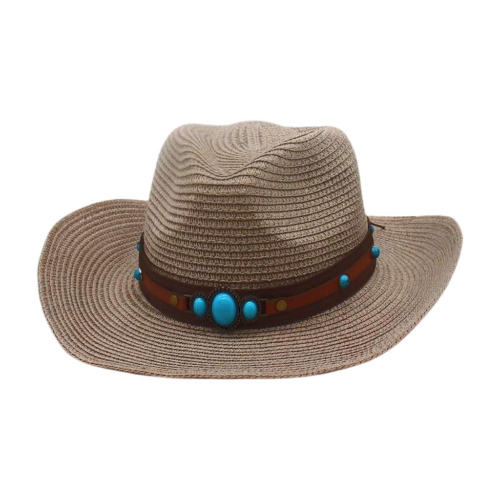 Соломенная дорожная пляжная ковбойская шляпа в стиле знаменитостей, соломенная шляпа, шляпа от солнца с чувством продвинутости