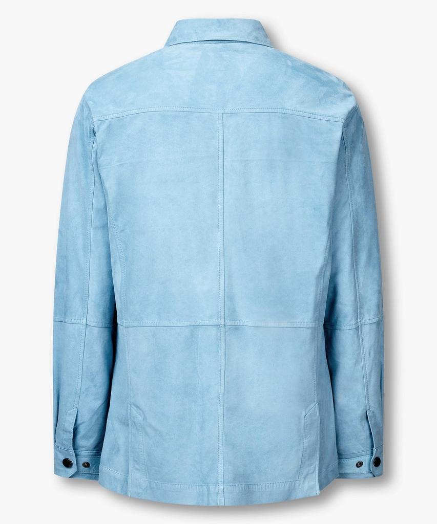 Man On The Boon Soft Suede Shirt Jacket_Light Blue 4714110005
