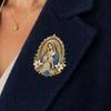 Sacred Heart of Jesus Brooch Confirmation Souvenir Christian Faith with Enamel