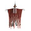 Halloween Hanging Skull Realistic Skull Ghost Decoration with Long Hair Poseable Wire Spooky Hanging Skeleton Prop for Halloween Party