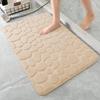 Home Cobblestone Embossed Door Carpet Door Mat Bathroom Simple Wind Absorbent Foot Mat Bathroom Non-Slip Mat Floor Mat