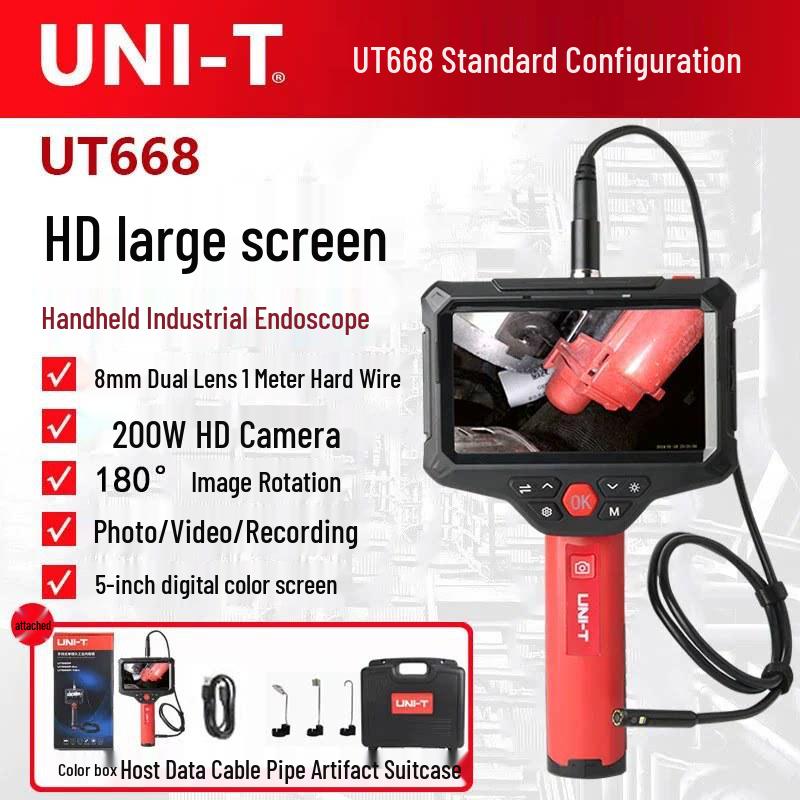 UNI-T 360° HD Эндоскоп-камера для промышленного и автомобильного осмотра