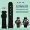 Высококачественный фторкаучуковый ремешок для часов IWC Aquatimer IW3768/3290/3568/3767 IW356802/376705 мужской Черный силиконовый ремешок для часов 22 мм