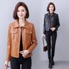 Куртка из натуральной кожи, женская короткая стильная новая осенняя корейская версия, большая кожаная куртка из овечьей кожи, свободная мода