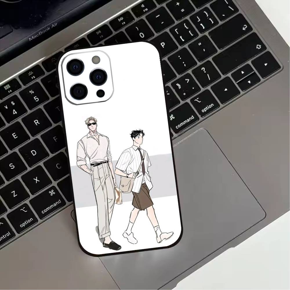 BL Manhwa R-roses And Champagne Phone Case For iPhone 17,16,15,14,13,12,11 Plus,Pro Max,XS,Soft Silicone Black Cover