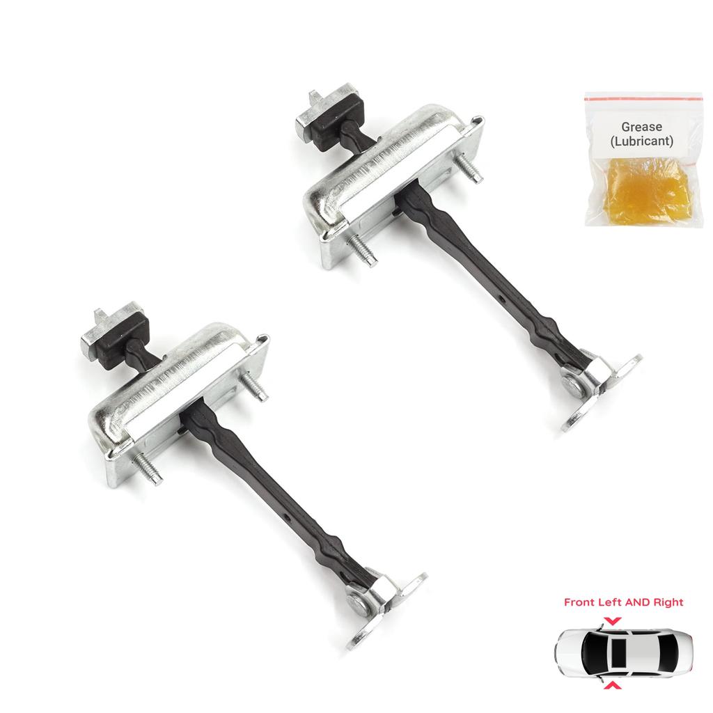 BDP939-1 2 Pieces Front Left AND Right Door Catch Hinge Brake Stop Check Strap Limiter for Jaguar S-Type X200 1999-2008 XR835423552AA