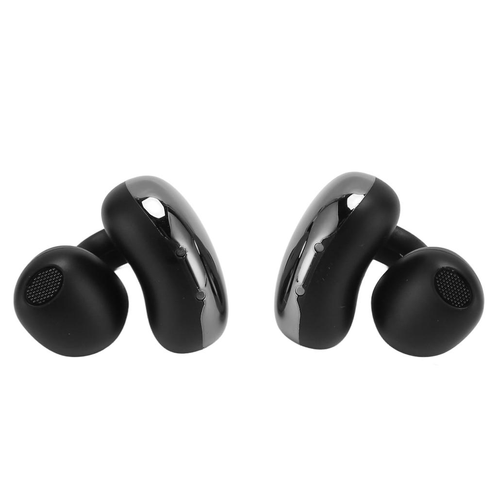 Беспроводные наушники-клипсы Bluetooth 5.3 водонепроницаемые интеллектуальные шумоподавляющие наушники с костной проводимостью черные