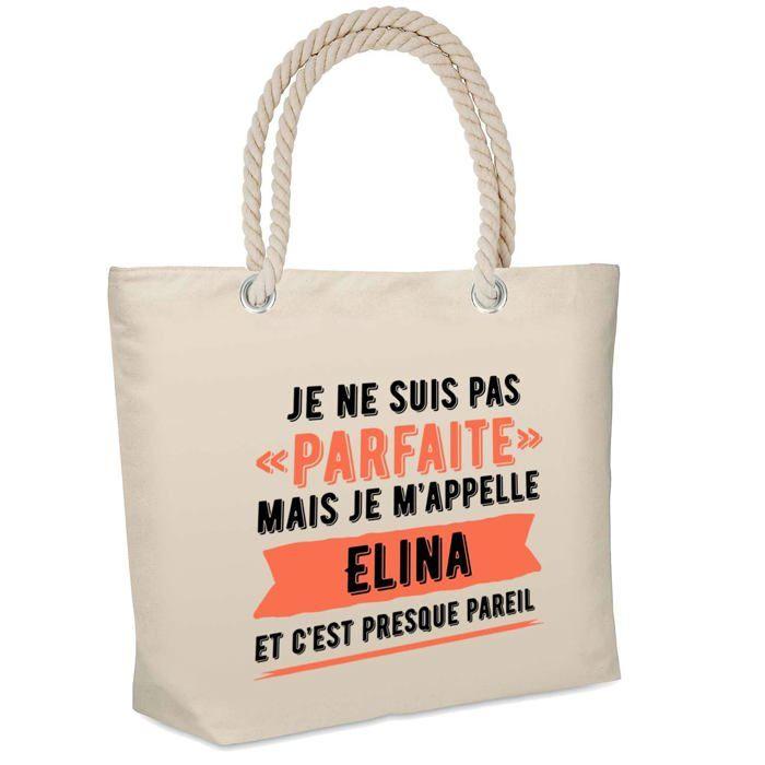 Sac de plage - PLANETEE - Elina Parfaite - Isotherme - Coton imprimé en France - Grande contenance