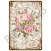 Vintage Metal Plaque Plates Decor Garden Flower Rules Metal Sign For Pub Bar Home Wall Decor Art Tin Signs Flower Poster Gift