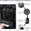 Car Organizer Storage Between Seats, Leather Large Capacity Automobile Handbag Hanging Store Content Bag, Auto Console Organizer Holder for Snack