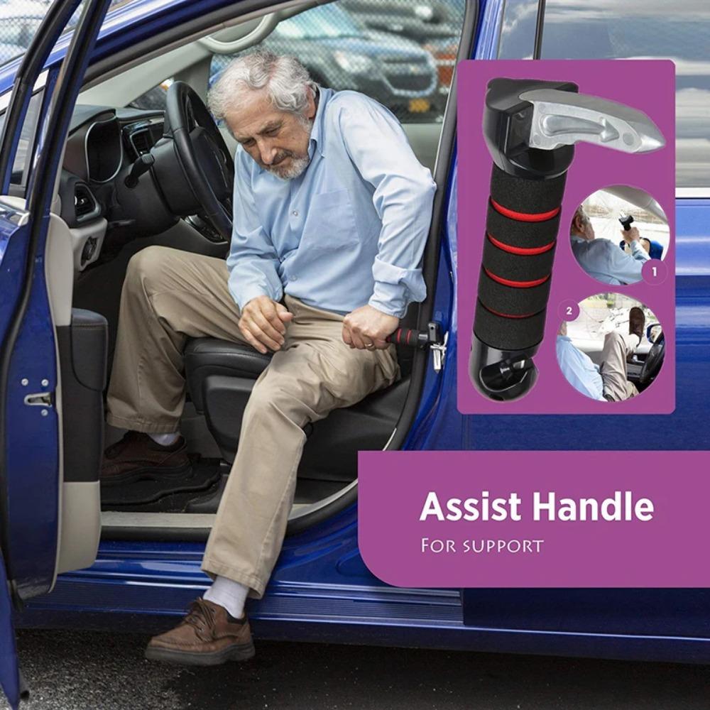Car Assist Handle Window Glass Breaker Seat Safety Belt Cutter for Elderly, Safety Hammer Car Emergency Rescue Kit Escape Tool