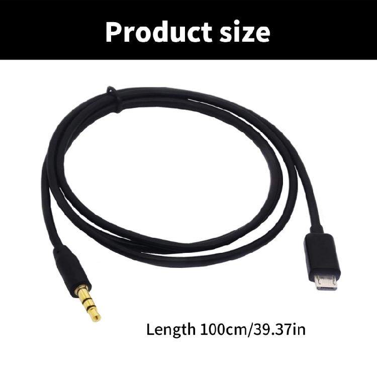 Premium Micros USB to 3.5mm Audios Car Auxs Cable Male to Male for NOTE2 N7100 NOTE3 N9000 Enhances Sound Quality in Car