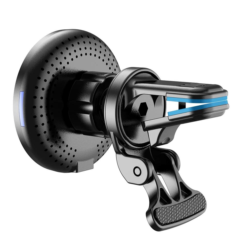 Магнитное беспроводное автомобильное зарядное устройство с максимальной быстрой зарядкой 15 Вт, совместимое со всеми версиями iPhone 12 с USB-кабелем передачи данных Type-C