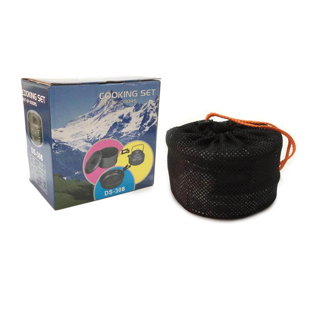 Портативный складной набор походной посуды: Уличный чайник и маленький чайник