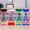 Liquid Motion Bubbler Oil Hourglass Eye-catching Exquisite Attractive Acrylic Ornament Sensory Toy Office Use