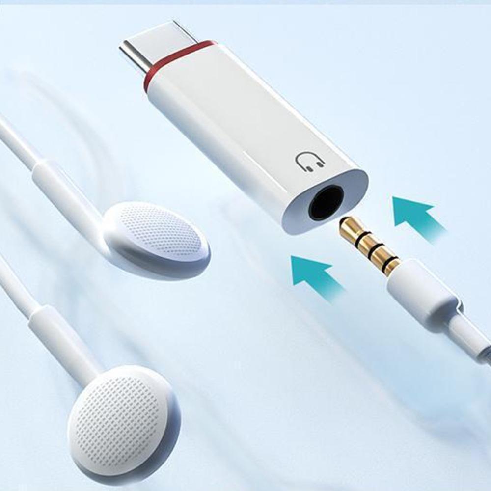 Проводная гарнитура типа C Male Type C Converter IOS To 3.5MM Jack Adapter для наушников/телефона