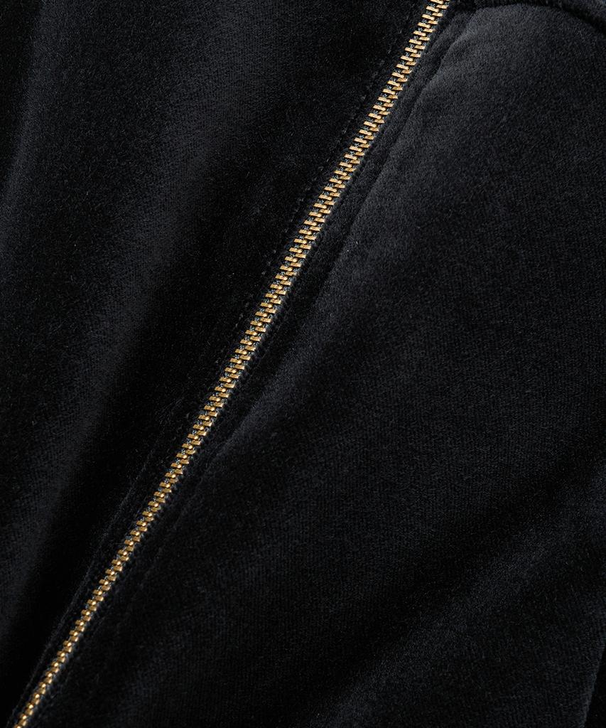 Noirer Velvet Western Crop Blouson (Black)