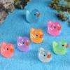 5pcs Yellow Duck Ornament Miniature Figures Tiny Duck Resin Handicraft Micro Landscape Decoration