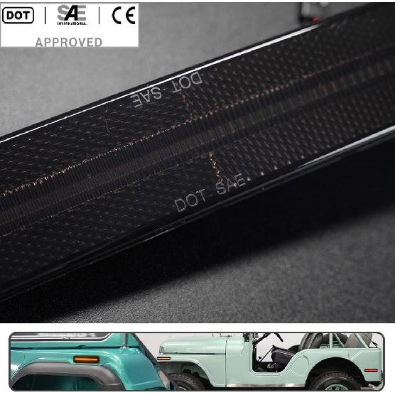 4Pcs Amber/Red LED Side Marker Lights for J'eep Cherokee SJ Wagoneer Grand Wagoneer J10 J20 Pickup CJ-5 CJ-6 CJ-7 Scrambler CJ-8 Indicator Turn