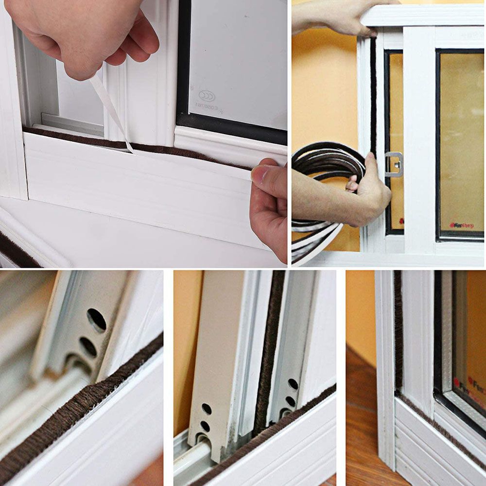 Tape Door Strip Windproof Pile Weatherstrip Sealing Strip Self Adhesive Door and window seal