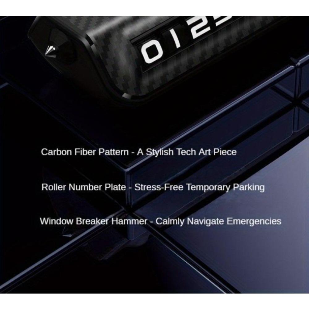 Держатель телефона на приборную панель автомобиля из углеродного волокна со скрытым дисплеем парковочного номера и стеклоподъемником