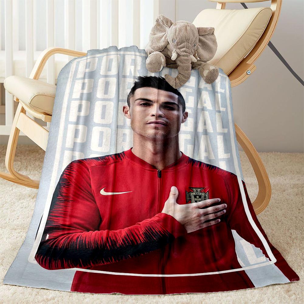 Cristiano Ronaldo Blanket Comfortable Perfect For Chair Bedding Office Four Seasons Universal Stylish Decor Unique Gift For Family And Friends Camping