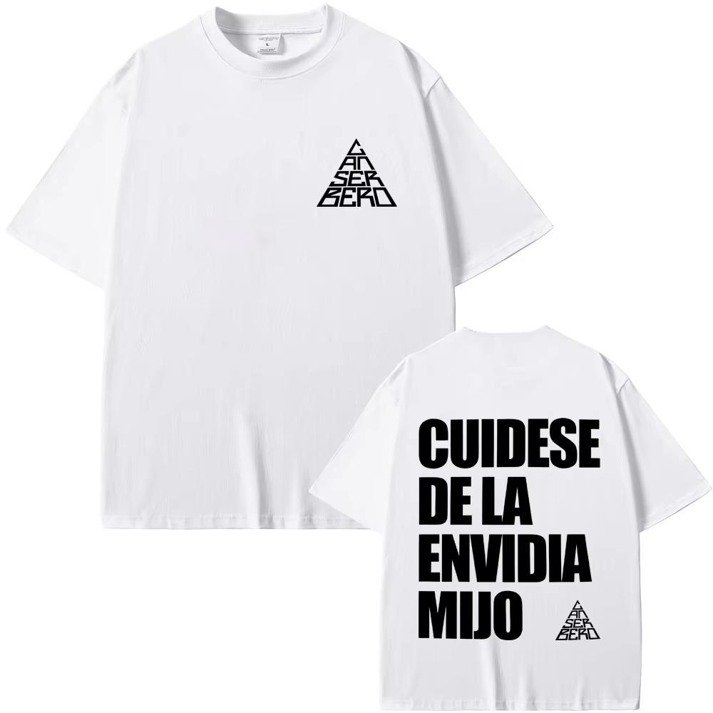 Hot Sale Rapper Canserbero Cuidese Dela Envidia Mijo Tshirt Unisex Hip Hop Fashion Oversized T Shirt Unisex Vintage Cotton Tshirts