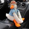 Car Tissue Bag Soft Texture Multi-function Plush Duck Fuzzy Tissue Holder for Car
