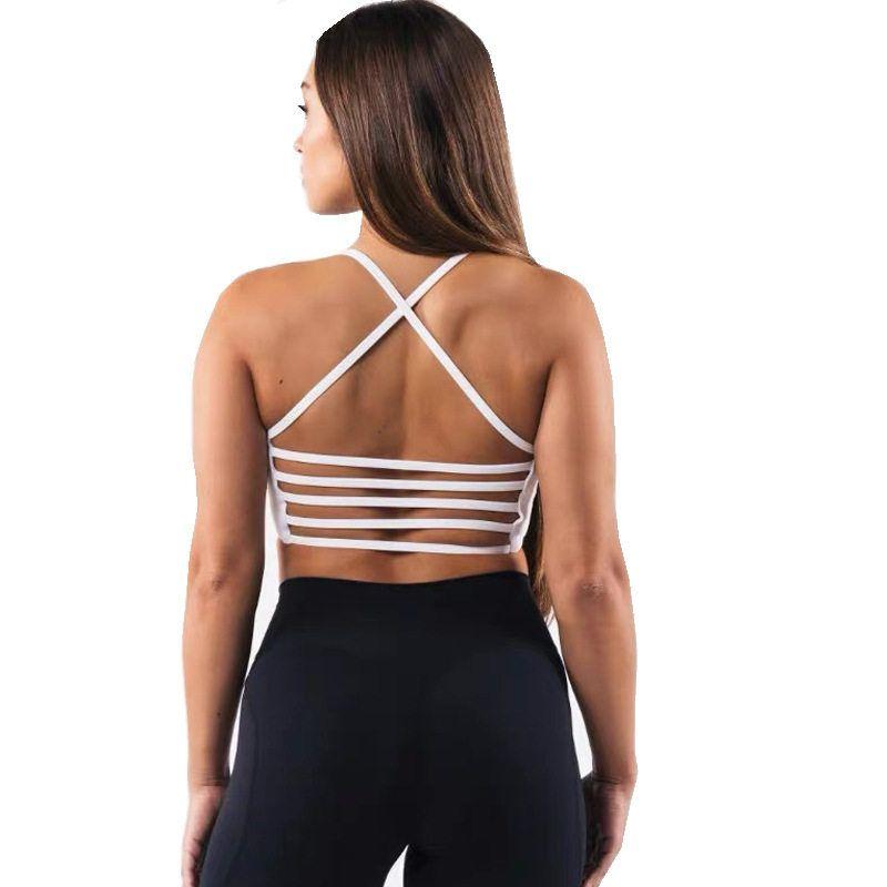 Fashion Spaghetti Strap Cross Beauty Back Yoga Vest Women's Quick-Drying Running Sports Exercise Strap Tight Pants Suit