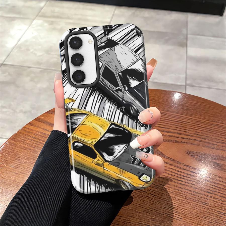 Крутые автомобильные узоры Модный чехол для телефона в стиле JDM для Samsung Galaxy S25 S25Ultra A16 S20 FE S23Ultra S24 Ultra A56 A36 A26 S23 Мягкий