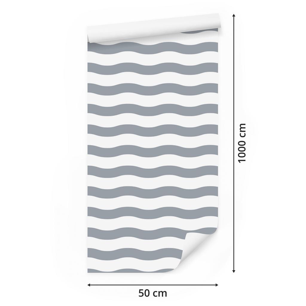 Wallpaper Stripes white, gray and light gray 50x1000