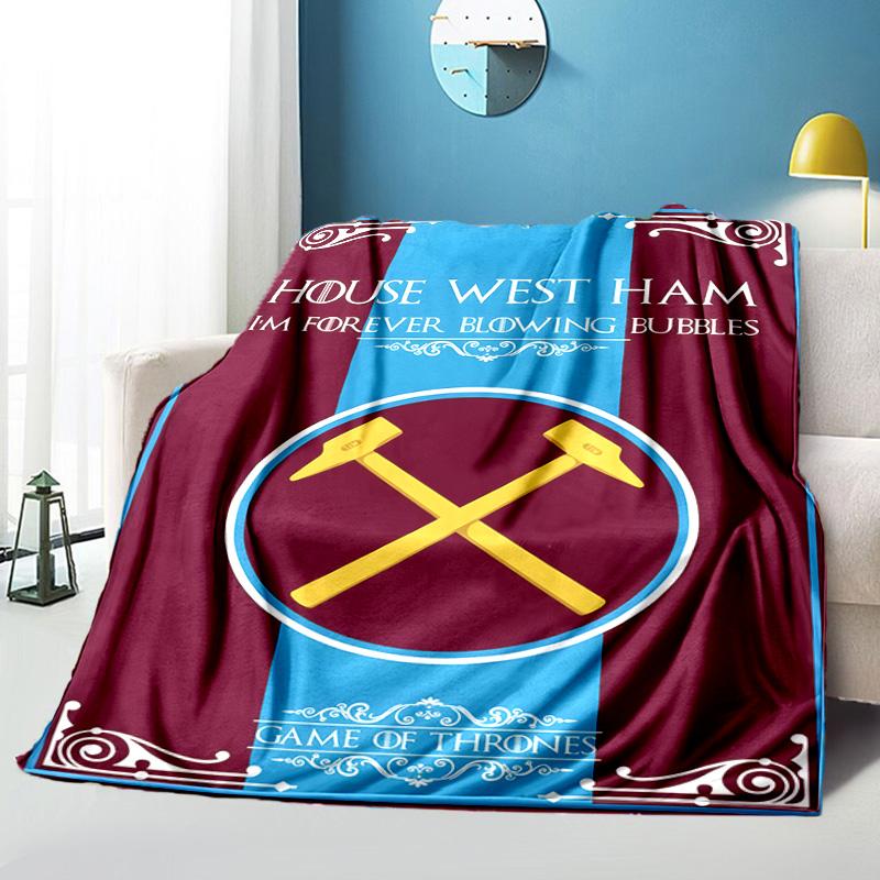 West Football Printed Throws Blanket Soft Flannel Blankets for Couch Bed Gifts for Men Women Picnic blanket Christmas gifts