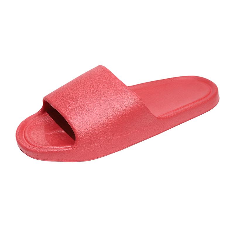 Fashion Couple Home Summer Slippers Simple Texture Solid Color Anti-skid Soft Sole Shower Slippers Outdoor Flip Flops Women Men Sandals