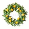 Artificial Lemon Peony Wreath Wall Hanging Decor Door Home Festival Party Decoration