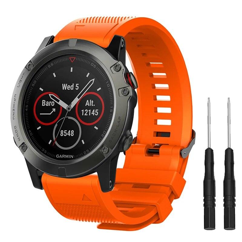 Быстросъемный ремешок для Garmin Fenix ​​3 5 5X 5S Plus 6 6X 6S Pro 7 7S 7X 945, ремешок для умных часов 26, 22, 20 мм, силиконовый браслет