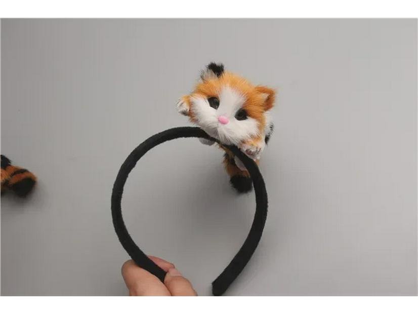 Papa Cat Kitten Headband & Hairpin Set: Playful Korean Hair Accessories for Girls