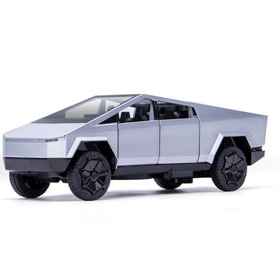 1/32 Сплав Литье под давлением Tesla Cybertruck Модель внедорожника Симуляция Звук и свет Модель автомобиля Украшение Детская игрушка Подарок