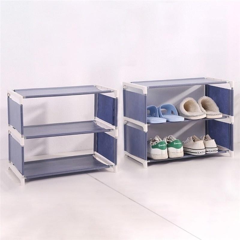 3/4Tier Shoe Tower Shelf Shoes Rack Organizer Shelf Storage Cabinet Nonwoven Shelf