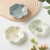 1/2Pcs Lotus Shaped Jewelry Tray Ceramic Ring Necklace Trinket Dish Hot Pot Dipped Dishes Desktop Decor Gift Tableware Supplies