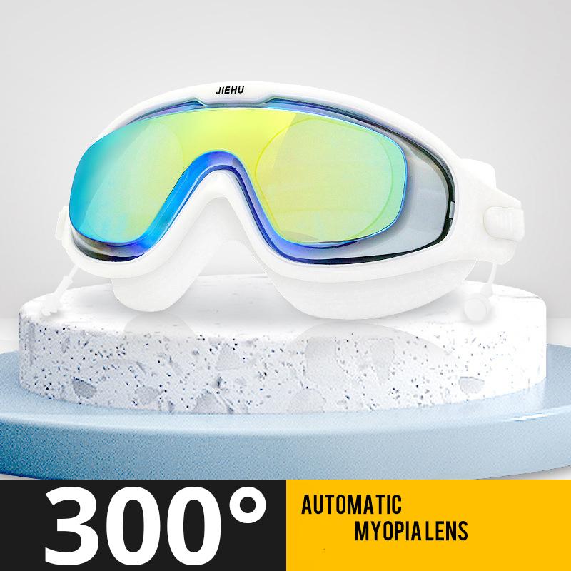 Очки для плавания при близорукости, оптические противотуманные очки для плавания, корректирующая маска для подводного плавания с диоптриями, бесплатные беруши и сумка для хранения