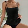 Новый летний повседневный темпераментный облегающий сексуальный жилет футболка без рукавов подтяжки универсальный топ без бретелек для женщин