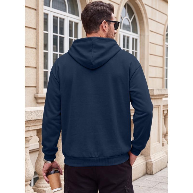 Men S American Style Pullover Hoodie With Side Anti Theft Zipper Kangaroo Pocket
